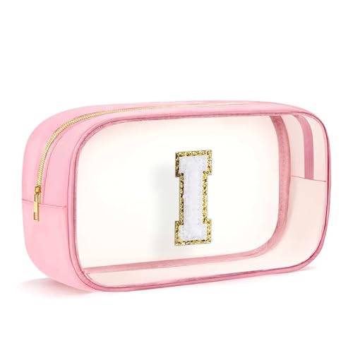Trousse de Toilette Transparente- Cadeaux pour Adolescentes Trousse Maquillage Personnalisée Sacs Cosmétiques Cadeaux d'anniversaire pour Femmes Petite Amie Soeur 11 12 13 14 15 16 Ans Fille