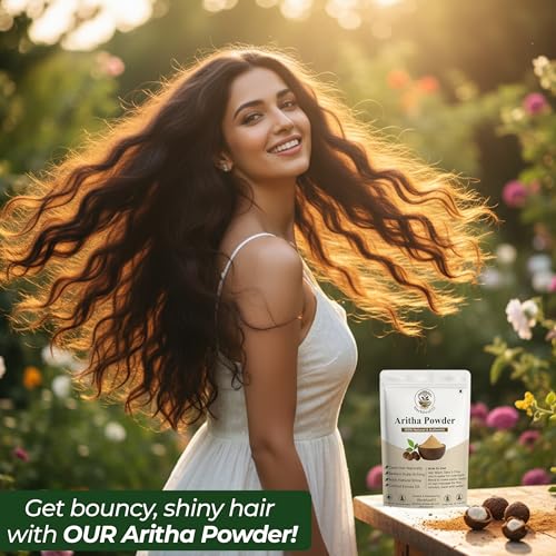 Image of Natural & Organic Reetha Powder For Hair Cleaning 200 Gram - 100% Pure Ayurvedic Aritha /Soapnut Powder | Hair Care, Strengthening, Conditioning | Sapindus Mukorossi Chemical Free Hair Mask