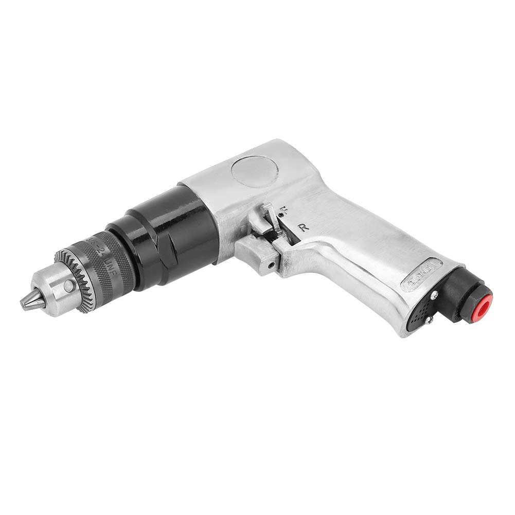 Akozon Trapano Pneumatico Ad Alta velocità con Rotazione Reversibile da 3/8" 1700 Giri/min per Foratura, 1700 Giri/min Ad Alta velocità con Rotazione Reversibile per Foratura Utilizzato per Mobili