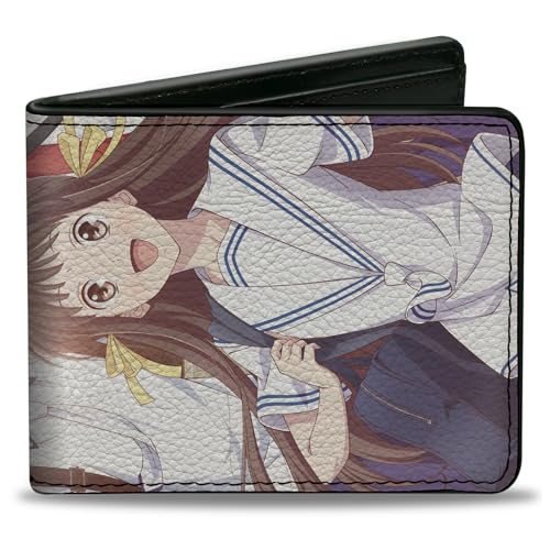 Crunchyroll Wallet, Bifold, Fruits Basket Season One Six Character Outdoor Group Pose, Vegan Leather