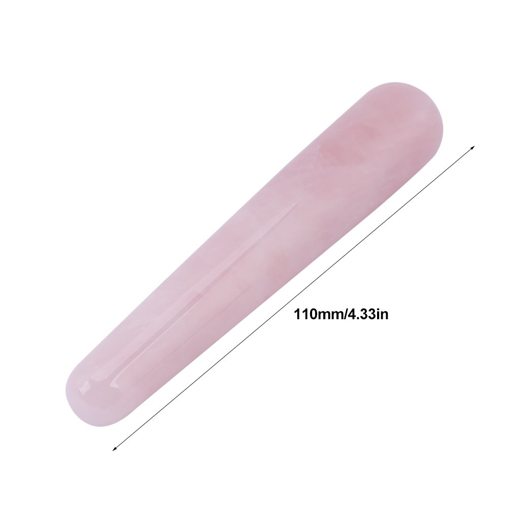 HERCHR Kristall-Gesichtsmassage-Werkzeug, Gua Sha-Gesichtswerkzeug mit stabförmigem Gua Sha-Stein für die Gesichtsmassage Akupunkturpunktmassage(Rosa)