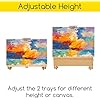 MEEDEN Large Drawing Board Easel, Solid Beech Wooden Tabletop H-Frame Adjustable Easel Artist Drawing & Sketching Board for Artists, Teens & Painters, Holds Canvas up to 23 high
