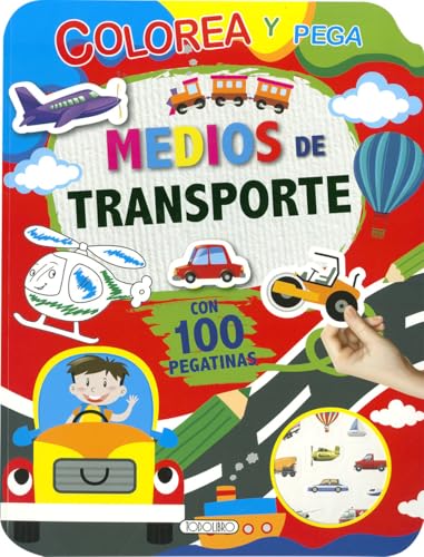 Portada de Medios de Trasporte. Colorea y Pega