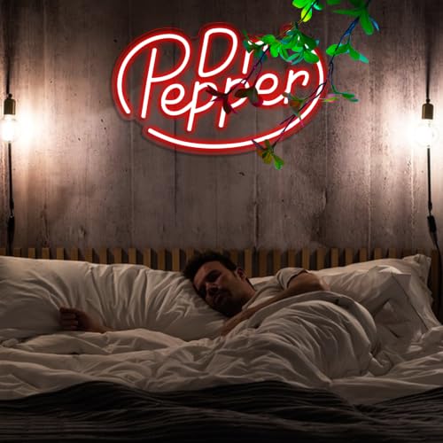 Image of AHlove Neon Signs for Wall Decor,Neon Lights for Bedroom Led Business Signs Suitable for Drinks Shop、Man Cave、Christmas Gifts,16 * 10Inch(red)
