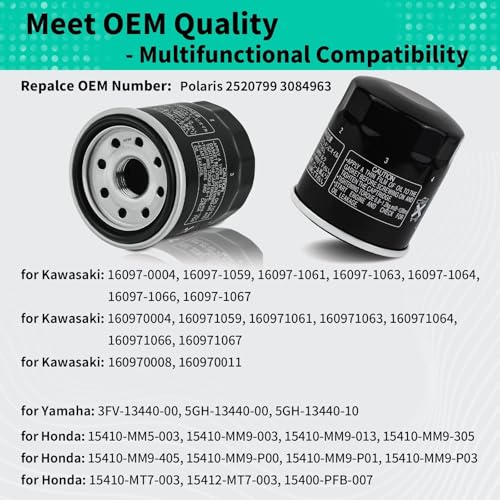 Image of 2520799 Oil Filter 3084963 16097-0008 for Polaris Sportsman 400 450 500 570 850 Ranger Hawkeye Scrambler 850 1000 XP 300 400 Magnum 325 425 500 ATP Trail boss Xpedition Xplorer