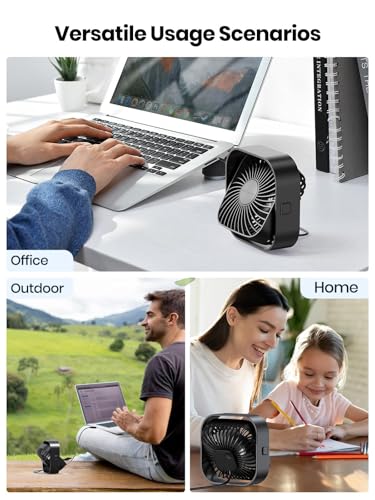 Image of ARCTICOOL Small Table Fan, Mini USB Desk Fan, Strong Airflow & Quiet, USB Powered, 3 Speeds Wind Small USB Fan for Desk, 360 Rotatable for Home Office Table Desktop (4 Inch)