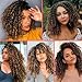 Leeven 14 Inch Gogo Curl Crochet Hair 8 Packs Pre Looped Water Wave Crochet Hair Ombre Blonde Ocean Wave Goddess Box Braids Deep Twist Synthetic Braiding Hair for Women