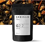 SKEISAN G 2.2 Lime Ginger Grüner Tee Bio Softpack 90 g, milder Sencha Grüntee mit erfrischender Zitrus- & Ingwer‑Note, ergänzt durch Zimt & Karotte, Loser Tee aus biologische Zutaten