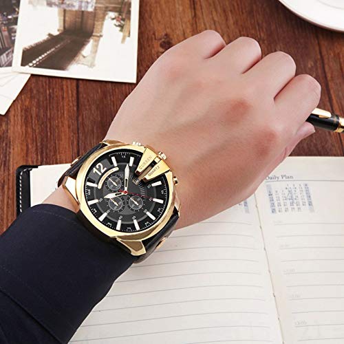 Relógio Masculino Curren 8176 Couro Preto