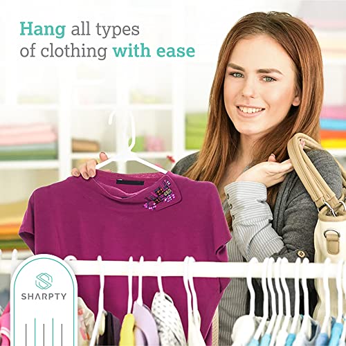 Sharpty Plastic Hangers Clothes Hangers For Clothing, Closet thumb #2