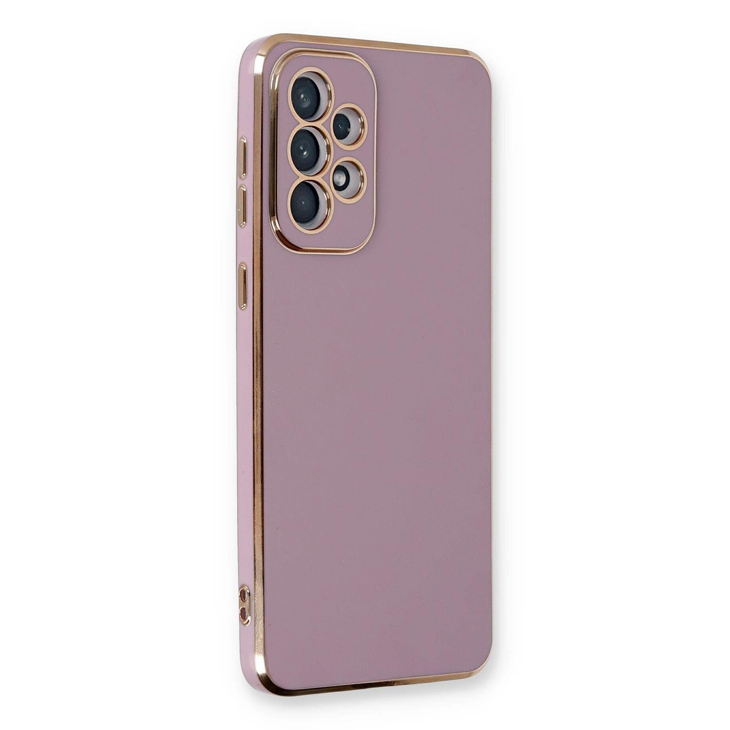 Microsonic Samsung Galaxy A53 5G için Kılıf Olive Plated Lila [Galaxy A53 5G ile Uyumlu Kılıf - Lila]