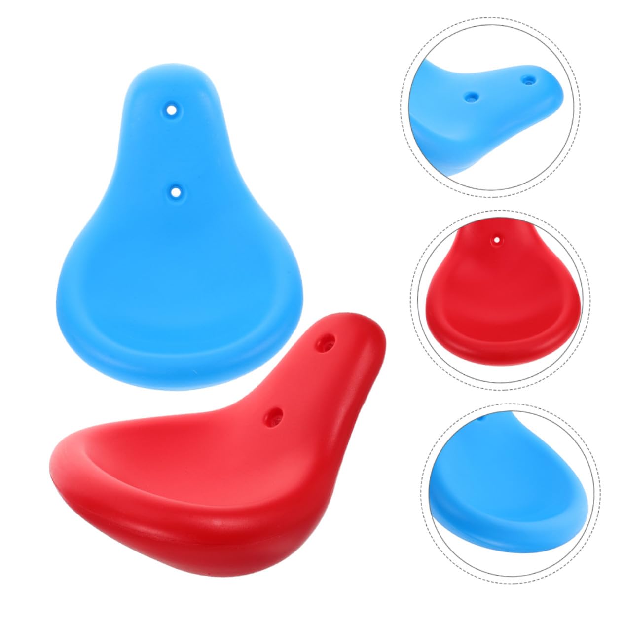 2 Piezas Asiento para Columpio Infantil de Plástico Resistente Repuesto para Balancín Exterior Parques y Residenciales Fácil de de Rojo y Azul