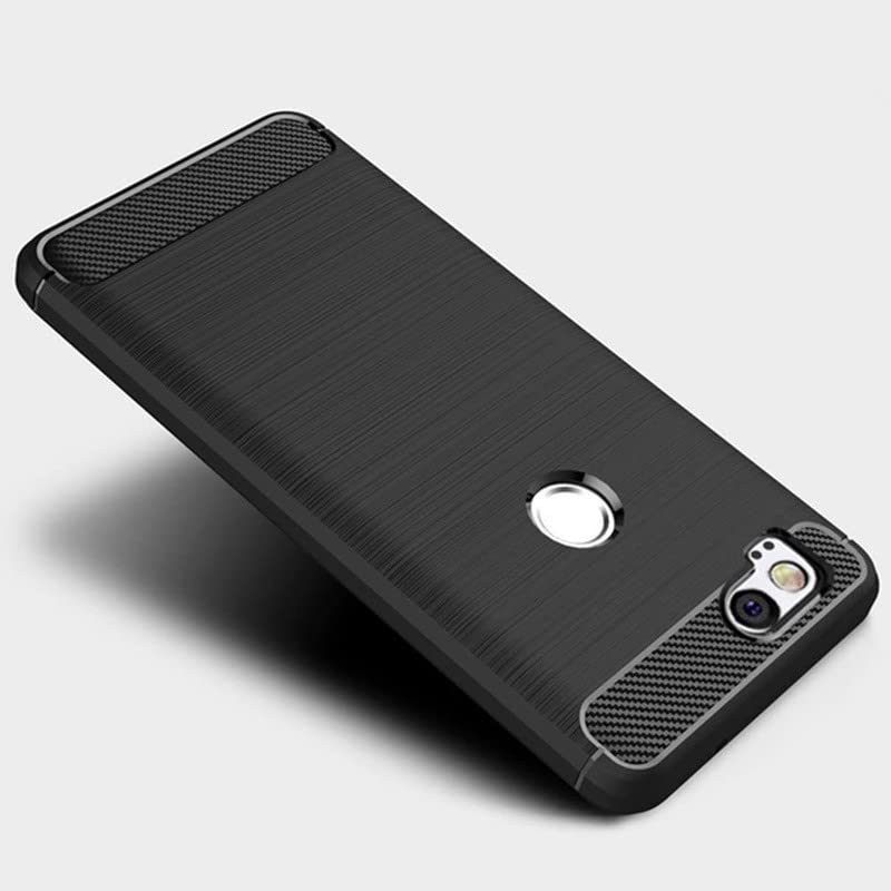 Image of NPRC Hybrid Ultra Slim Protective Case TPU Non-Slip Carbon Fiber Texture Shockproof Case Cover for Google Pixel 2 - Black