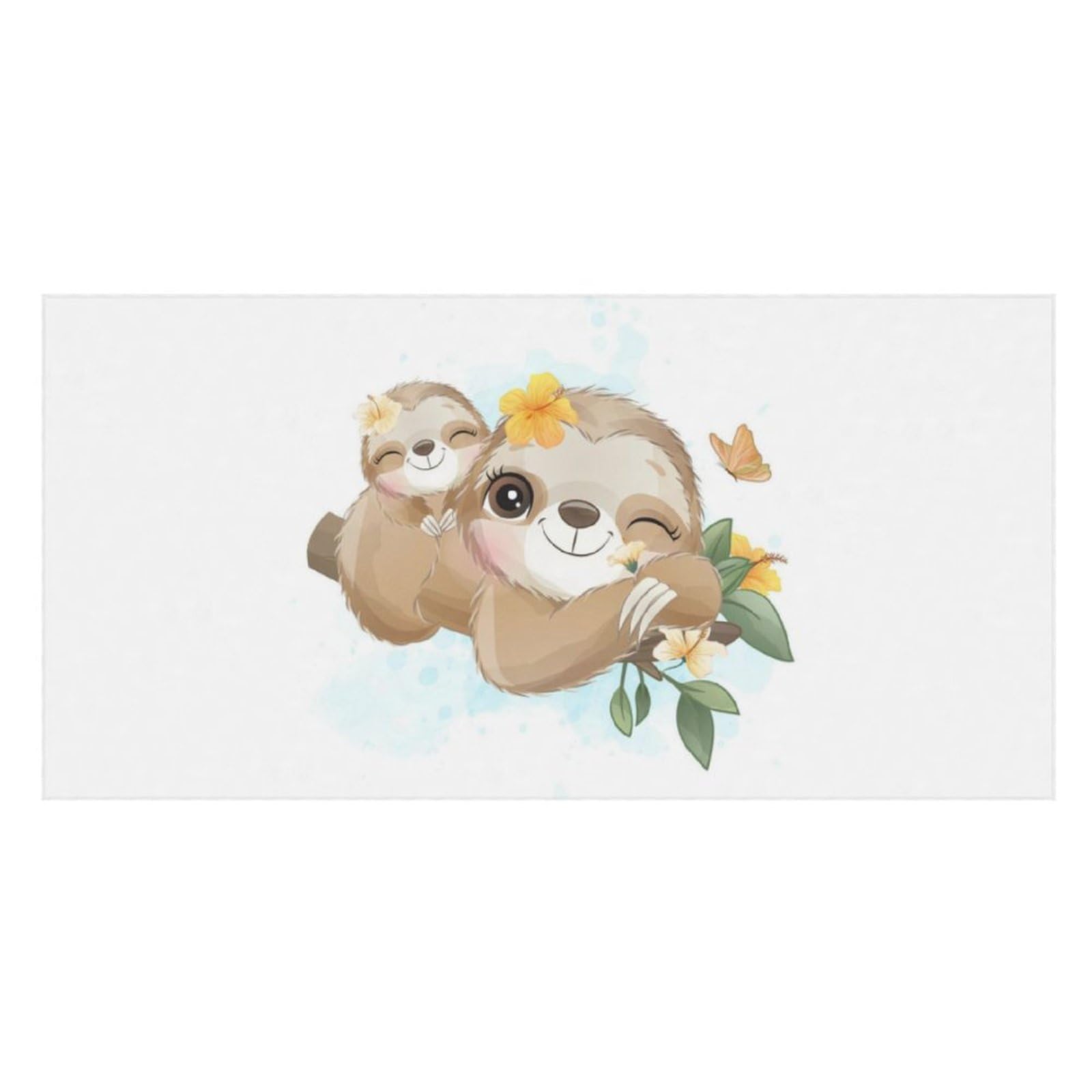 LWORZIIB Beach Towel, Adorable Little Sloth Bath Towel, Pool Towel Great for Gym Swimming 80 X 160cm