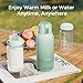 Momcozy Portable Milk Warmer for Travel – Dual Heating Modes for Breast Milk & Water, Portable Bottle Warmer with Fast Heating & Long Battery Life, 17 Ounces Large Capacity to Meet Your All-Day Needs