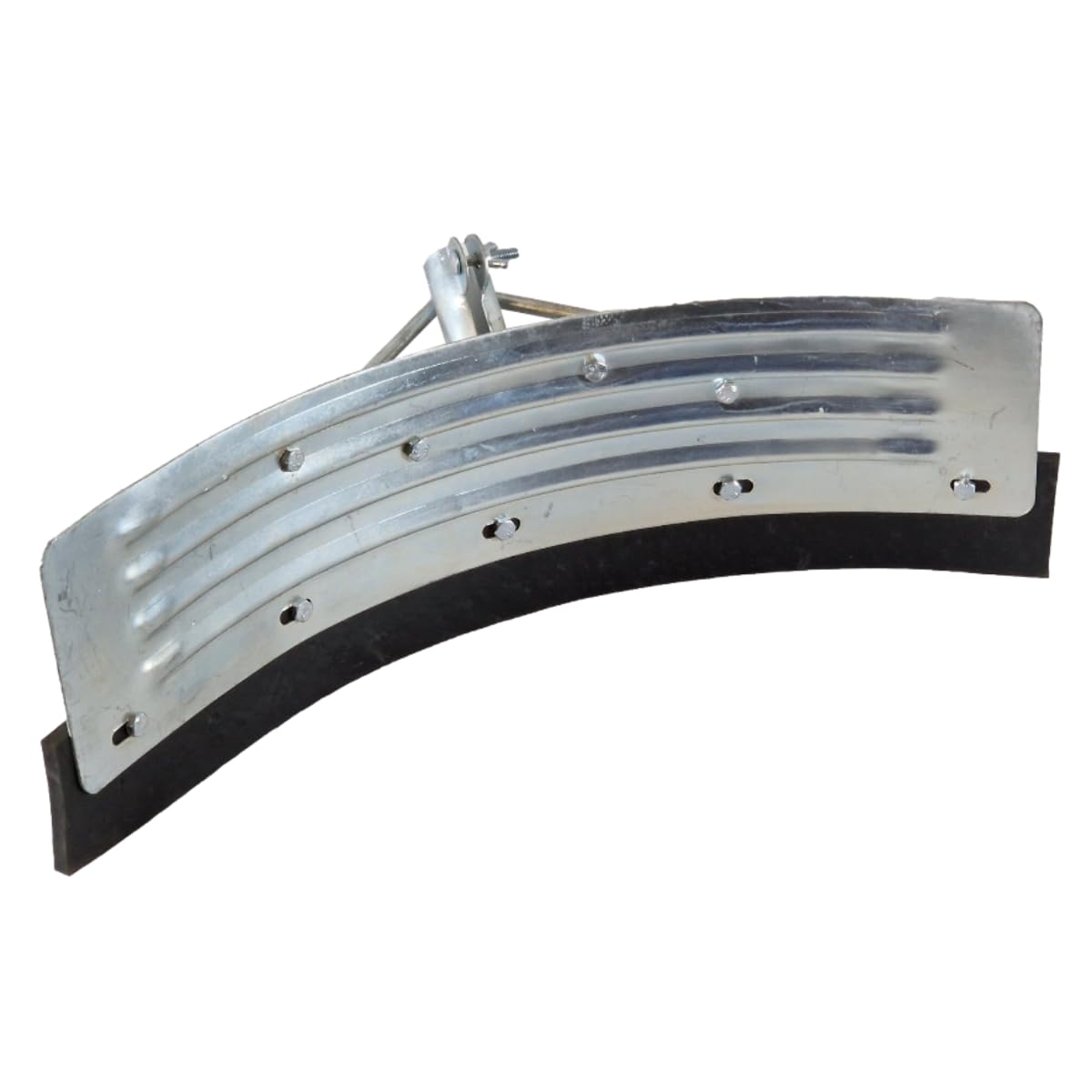 Doblit Yard Scraper / Slury Pusher Heavy Duty Reinforced Metal Floor Squeegee with Rubber Blade - Ideal for Slurry , Manure , Muck , Mud , Snow - (Curved, 18 Inch)