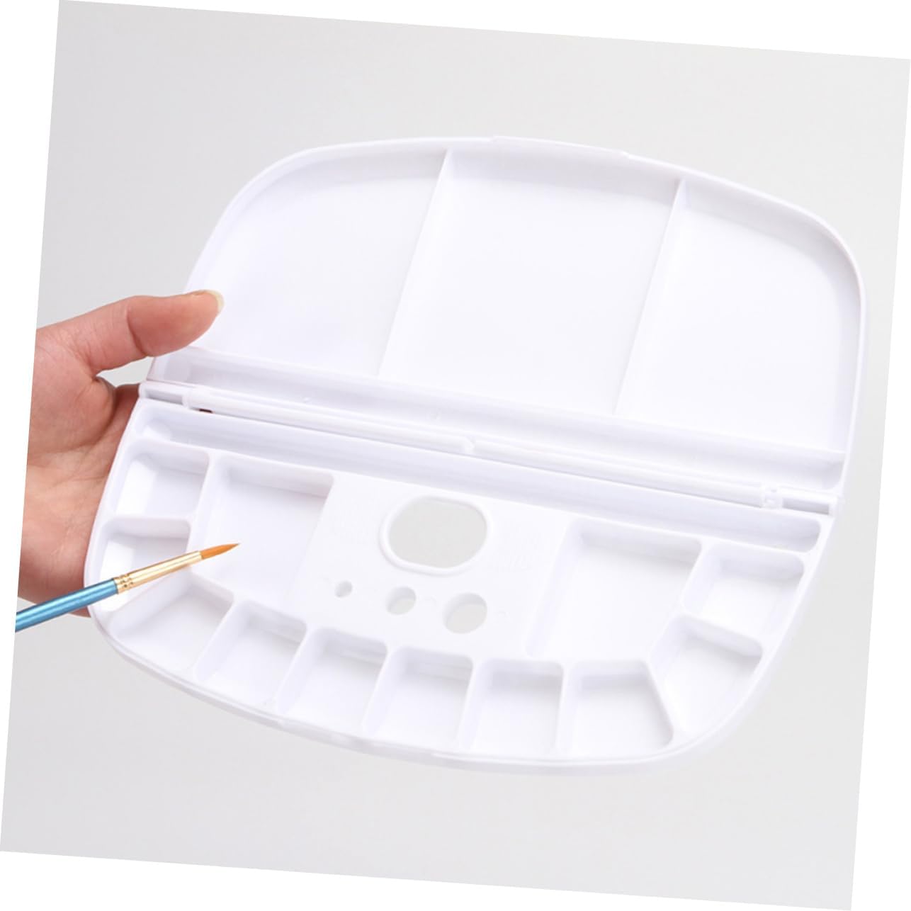 2pcs Durable Student Paint Tray Board Lightweight Pp Mixing Palette for Blending and Cleanup for Art Projects and Makeup Applications