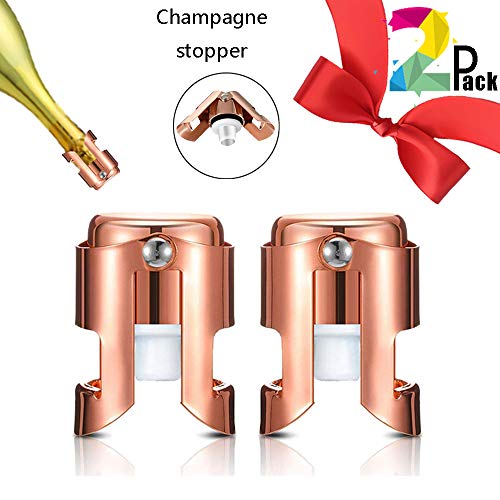CAILINK Sparkling Wine Stopper 2 Pack Champagne Stoppers Champagne Fresh Champagne Saver Bottle