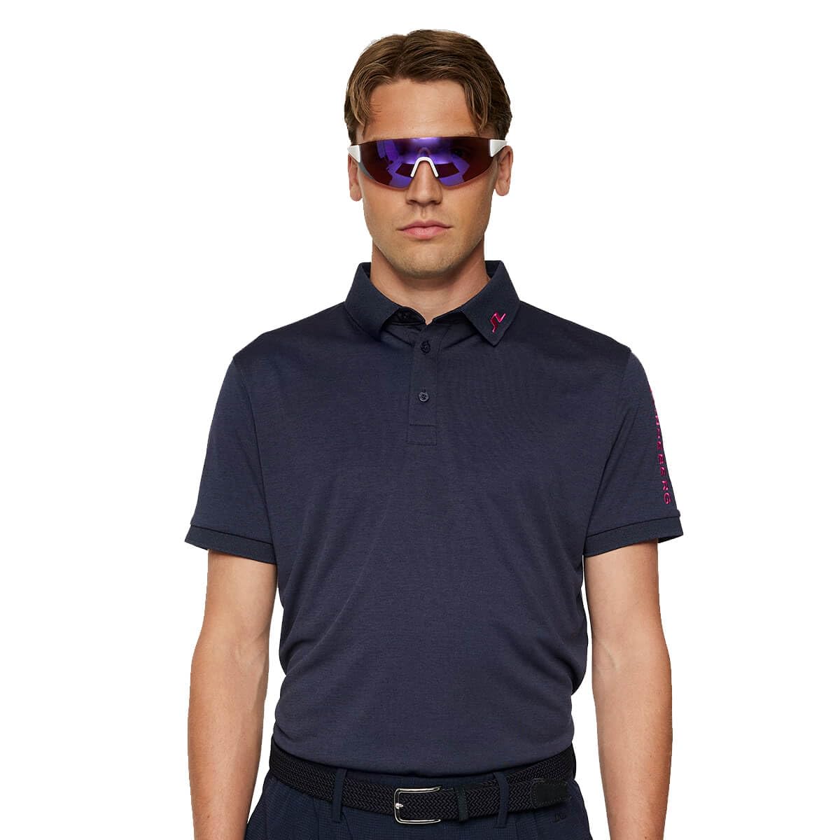 J.LindebergMens Tour Tech Regular Fit Wicking Golf Polo Shirt