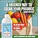 Rebel Green Fruit & Veggie Clean - Plant-Based Produce Cleaner - Natural Fruit and Vegetable Wash with No Aftertaste - Dirt & Grime Removal - Made with Organic Extracts of Citrus - Gallon