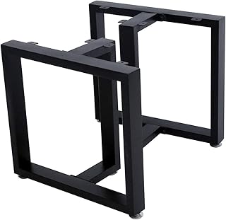 TIEOU 16 Inch Metal Coffee Table Legs Furniture Legs Heavy Duty Desk Legs Table Leg, DIY Bench Legs (Without Plank)