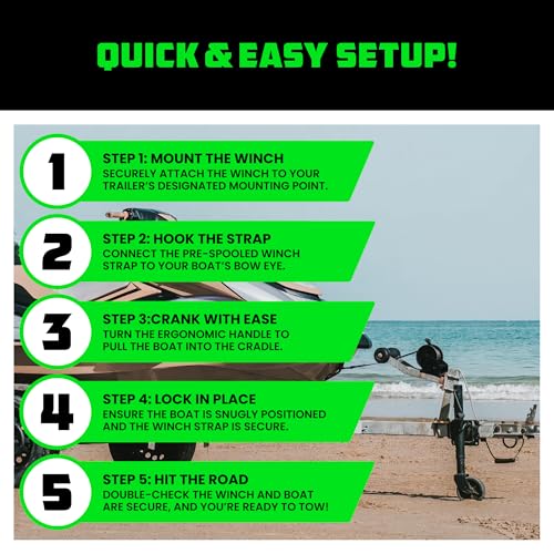 Rhino USA 2-Speed Boat Winch