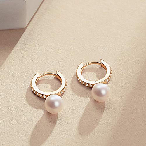 Boucles d'oreilles perles argent sterling femme pendantes et longues tendance