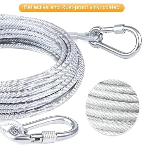 Image of Heavy Duty Clothes Drying Rope 10 Meter with Stainless Steel Wire & Locking Hooks | Rust Resistant Steel Clothesline for Balcony, Laundry, Bathroom, Home, Travel, Camping & Outdoor Use