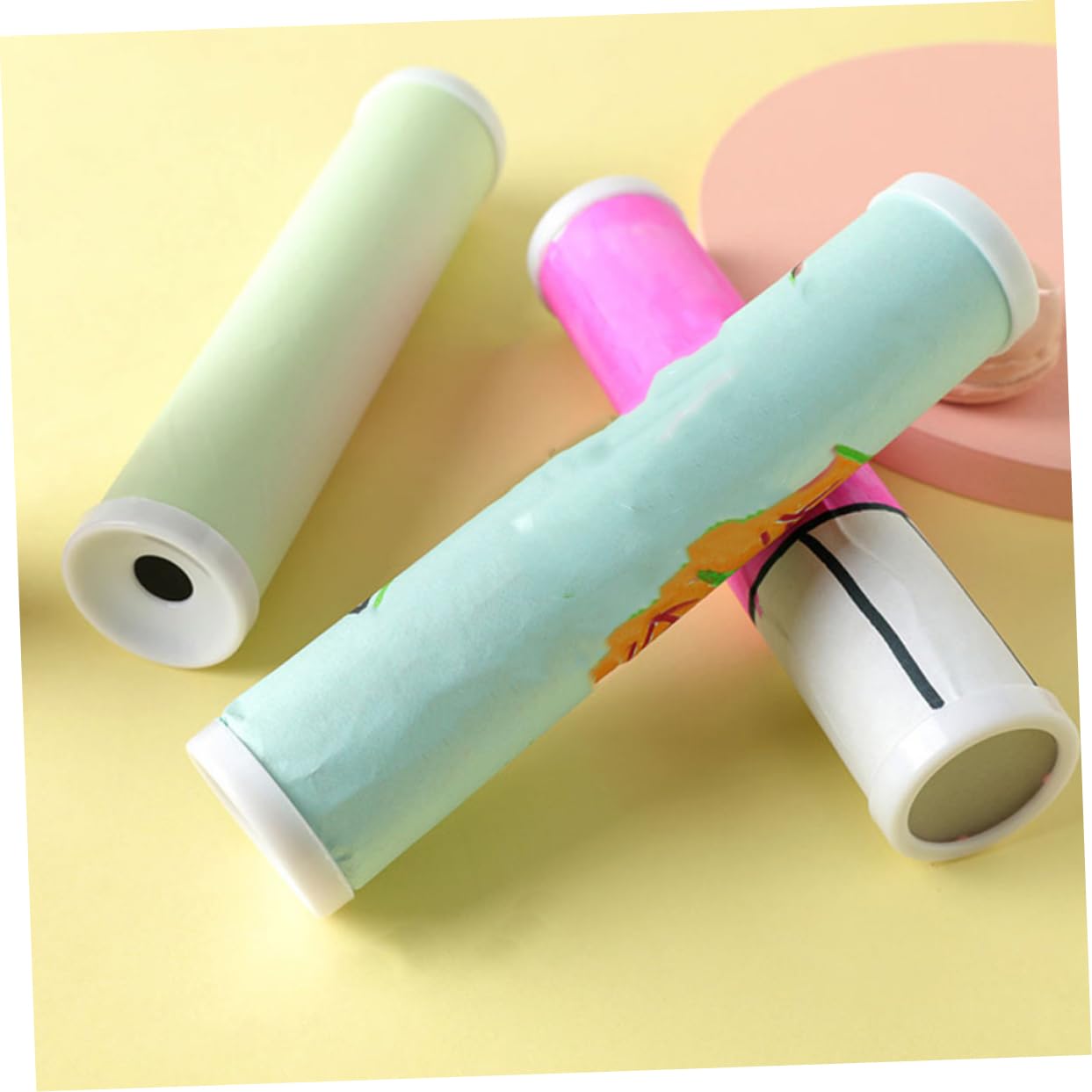 Abaodam 2pcs DIY Kaleidoscopes for Educational Art for Creative Sensory Playthings to Enhance Imagination and Fine Motor Skills Safe Material