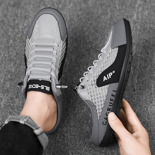 Ventilated Mesh Slip-on Half A Pack of Slippers, Casual Sports Household Men Shoes3