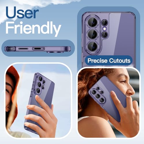Image of JETech Cover Case for Samsung Galaxy S26 Ultra, Camera Lens Full Protection, Non-Yellowing Shockproof Bumper Phone Cover, Anti-Scratch Hard PC Back (Heron Purple)