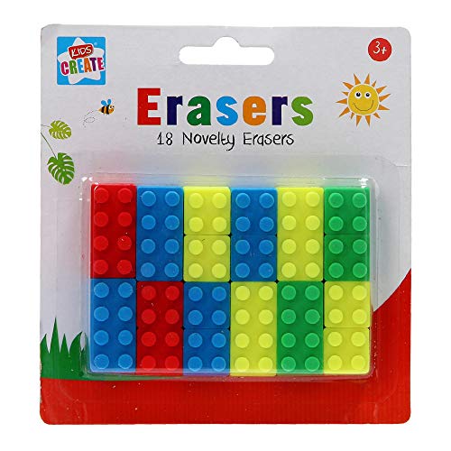 Anker Kids Create/Arts und Crafts Brick Form Radierer, Kunststoff, Farbe Sortiert, 29,7 x 21 x 2 cm, Plastik, 29.7x21x2 cm – Bild 3