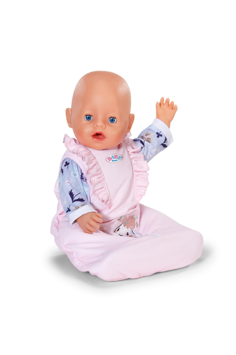 Baby Born Saco de dormir – Saco rosa para muñecas con volantes & cierre de velcro – Accesorio para muñecas – Adecuado para muñecas de 36 cm & 43 cm