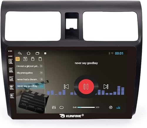 Miniatura 6 de Kunfine Coche Android Navegación Estéreo GPS Radio Reverse Cámara Pantalla 10 "IPS Pantalla Táctil Headunit Tablet Pad Media Player para Suzuki