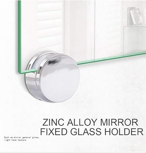 Miniatura 4 de AWEN Clips de espejo de 0.118-0.197 in sin marco, accesorios de montaje de espejo de fijación de 4 unidades con tornillos largos y anclajes