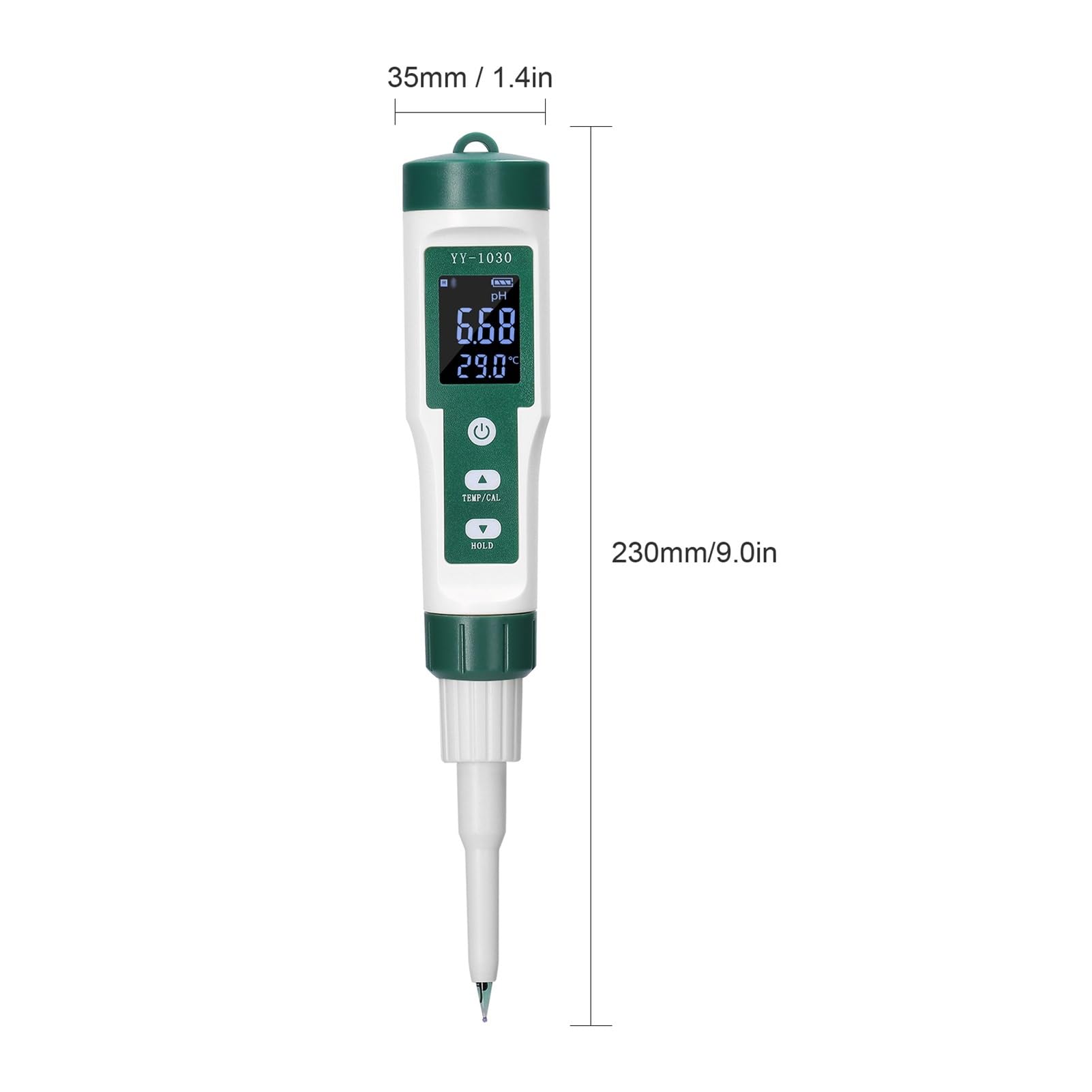 Medidor de PH alimentos for bebés con pantalla Digital YY-1030, alcalímetro masa, Detector for cosméticos y queso, medidor matriz del suelo, Probador preciso(YY-1030)