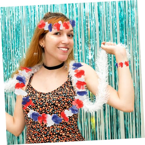 Collares hawaianos de flores y diademas STOBAZA para animar fiestas en la playa y piscina 5