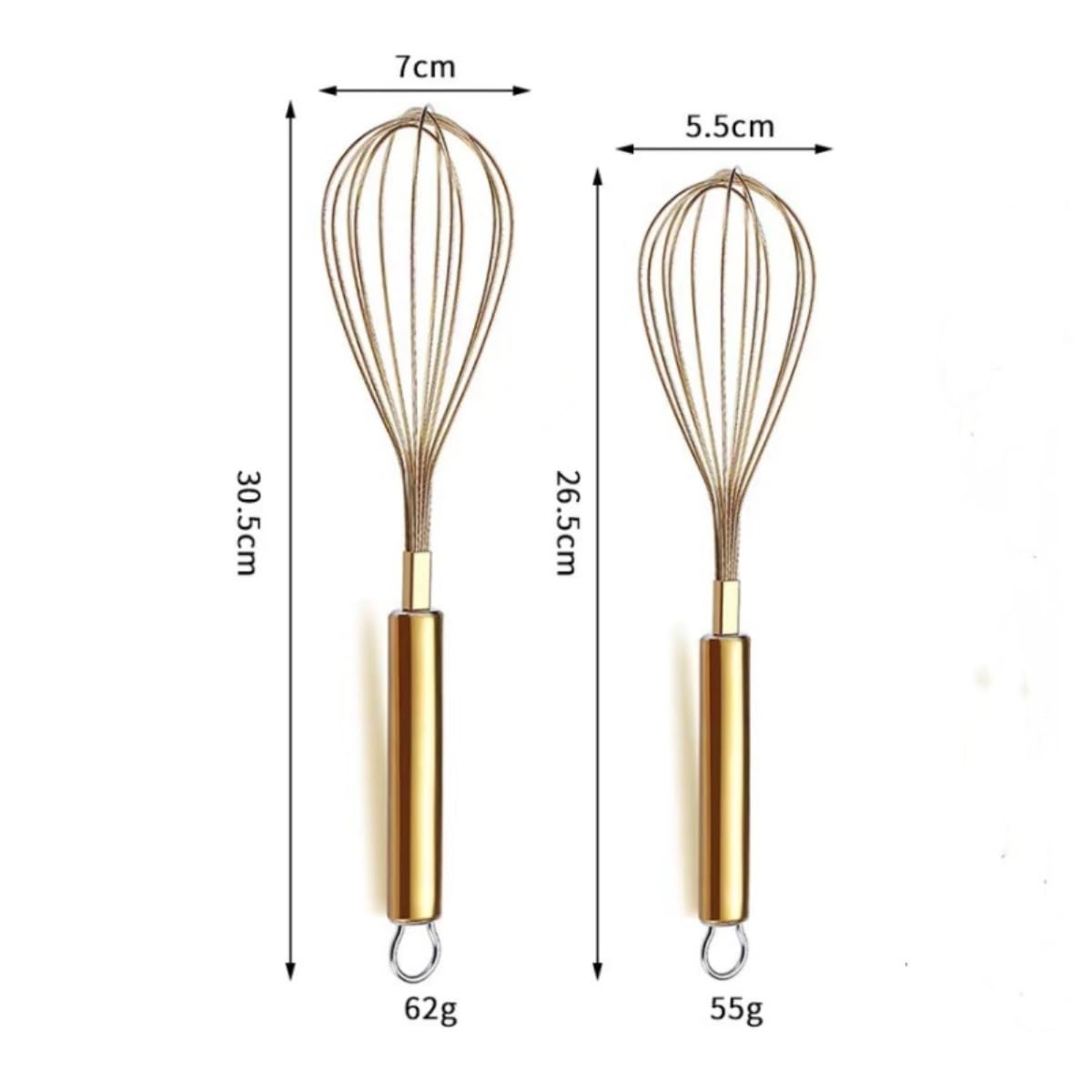 Varillas de Batir para Cocinar Batidor De Huevos Portátil De Mano Con Forma De Globo, Suministros De Cocina For Salsa Manual, Mezclador De Harina Y Huevo De Acero Inoxidable Huevos, Espumar, Batir(12i