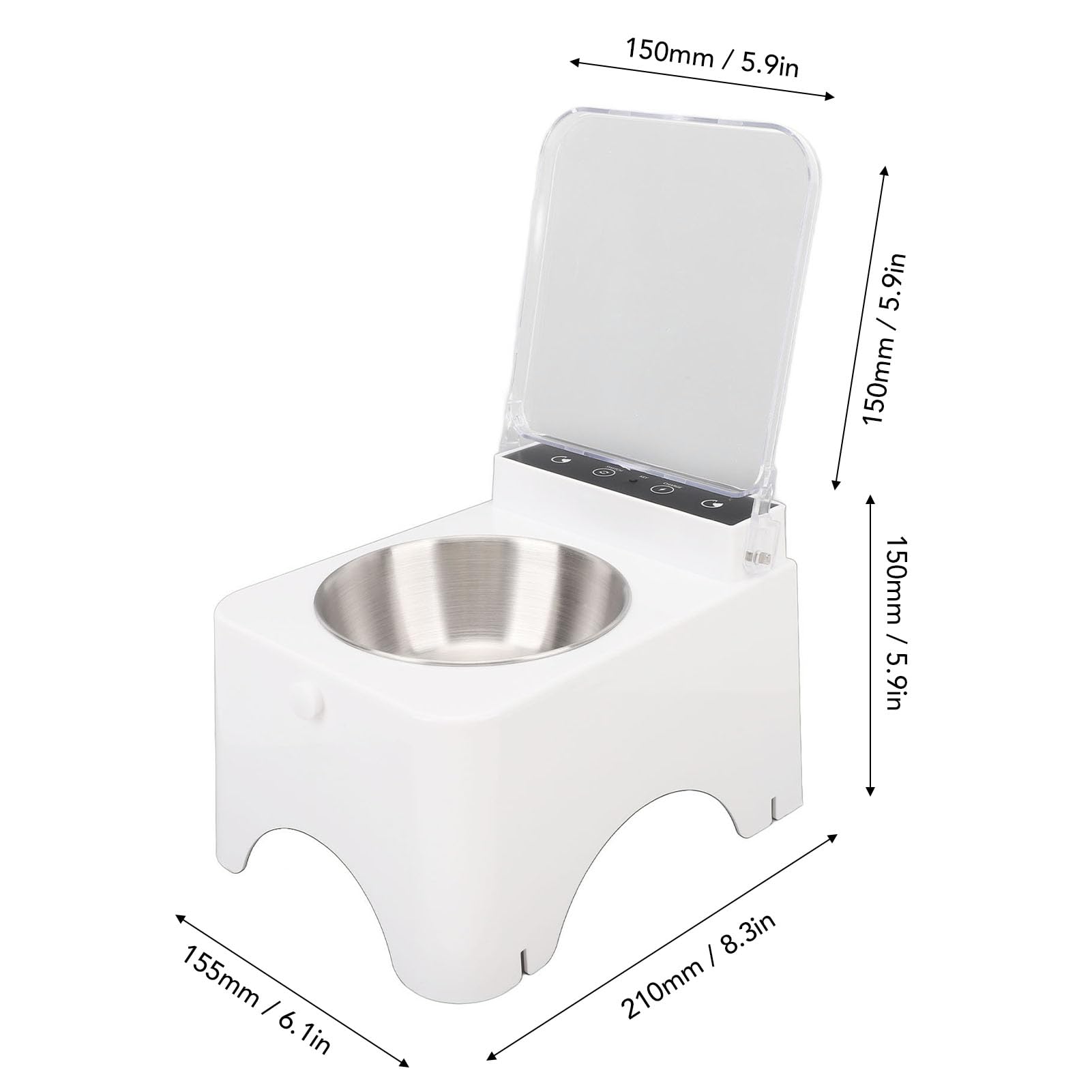 CHICIRIS Mangiatoia Automatica per Gatti Design Igienico Ciotola Intelligente per Cani e Gatti da Interni Plastica 21 X 16 X 15 Cm (stile 1)