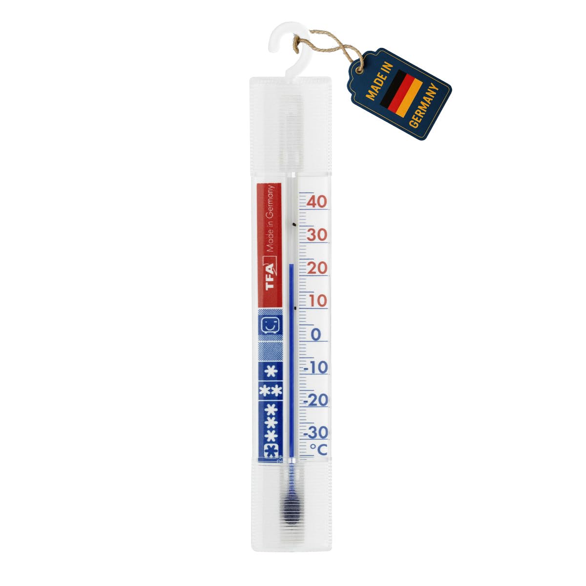 TFA Dostmann Thermometer für Kühlschrank oder Gefrierschrank, 14.4000, mit Kühlzonen, hohe Genauigkeit