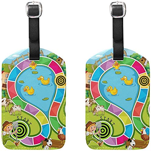 Preisvergleich Produktbild Brettspiel Gepäckanhänger Tasche Reiseetiketten für Gepäck Koffer 2PCS