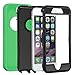 Annymall Case Compatible for iPhone 8 & iPhone 7, Heavy Duty [with Kickstand] [Built-in Screen Protector] Tough 4 in1 Rugged Shorkproof Cover for Apple iPhone 7 / iPhone 8 (Green/Black)