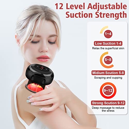 Mochi Mcfd Electric Cupping Therapy Set, Smart Dynamic Cupping Machine Cellulite Massager 3 In 1 Massage Vacuum Therapy Machine Scrapping Cupping Tool With 12 Levels Temperature & Suction #TOP1
