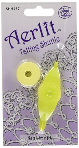 Handy Hands Aerlit Tatting Shuttle with 2 bobbins â€“ SHH437, Key Lime Pie