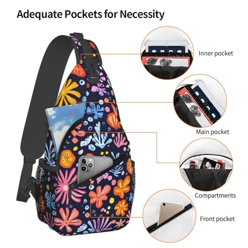 Morrales bandolera unisex con diseño Ocean Seaweed miniatura 4