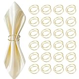 Gold Napkin Rings-24 PCS Metal Spiral Napkin Rings(Spiral) Napkin Holders Buckles for Family Dinner, Wedding, Party,Table Decorations