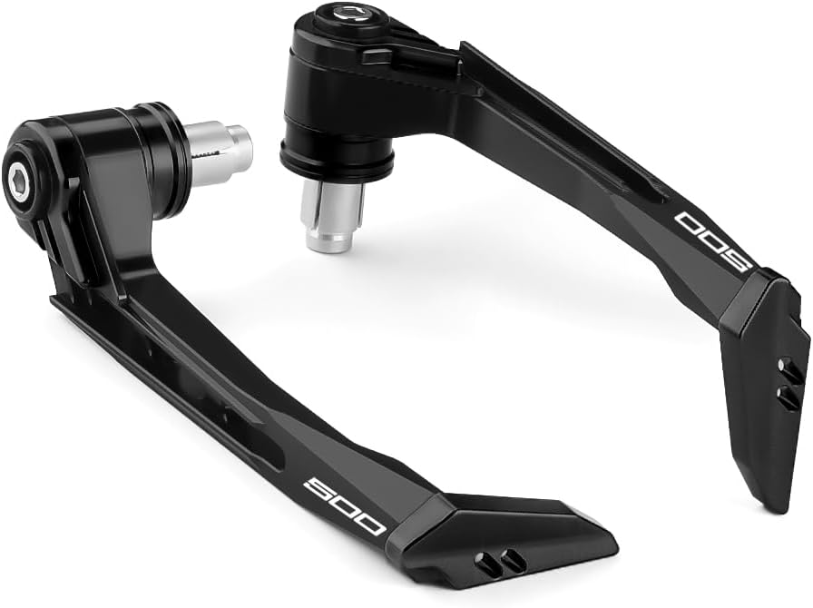 Motorcycle Brake Clutch Lever Guards Bar End Handguard Compatible With Ninja 500 ABS/SE/KRT 2024 2025 | Aluminum Handlebar Protector Ninja500 Accessories (black)