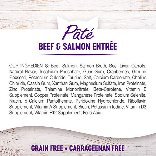 Wellness Complete Health Grain-Free Wet Canned Cat Food, Natural Ingredients, Made With Real Meat, All Breeds, Smooth Pate (Beef & Salmon, 3-Ounce Can, Pack Of 24) #TOP3