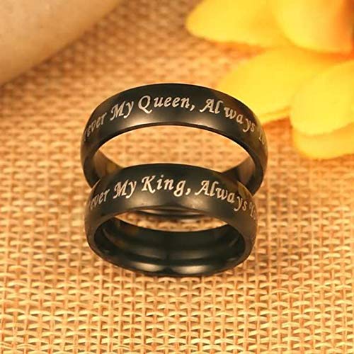 Ensemble de bagues pour Elle et Lui : bagues d'anniversaire personnalisables de couple - 3
