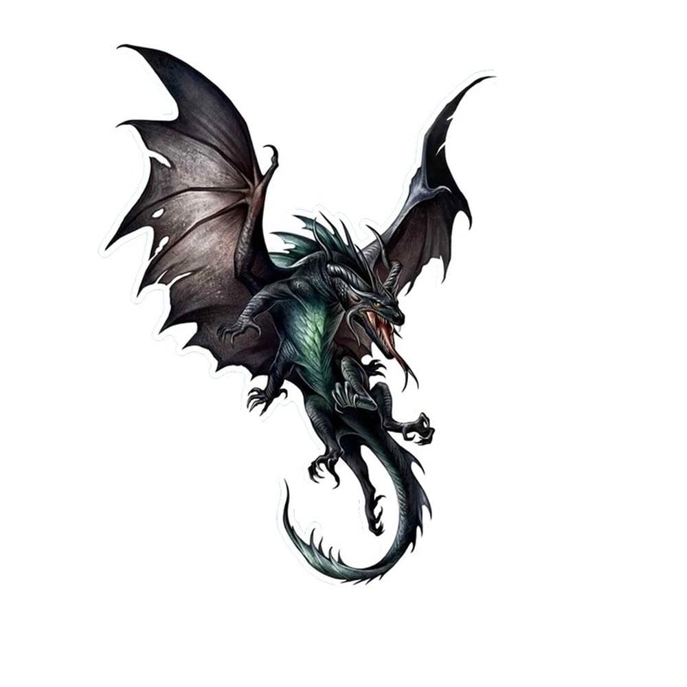 Car Sticker Pterosaur Awesome Dragon Coloful Automobiles Motorcycles Exterior Accessories PVC Decal(Right,20cm X 14.5cm)